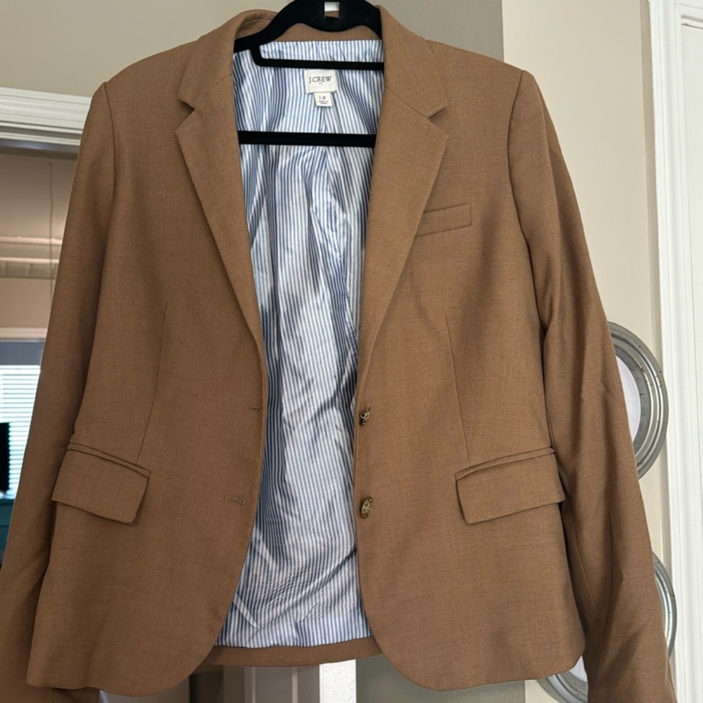 Jcrew camel blazer for work. Barely worn, like new.